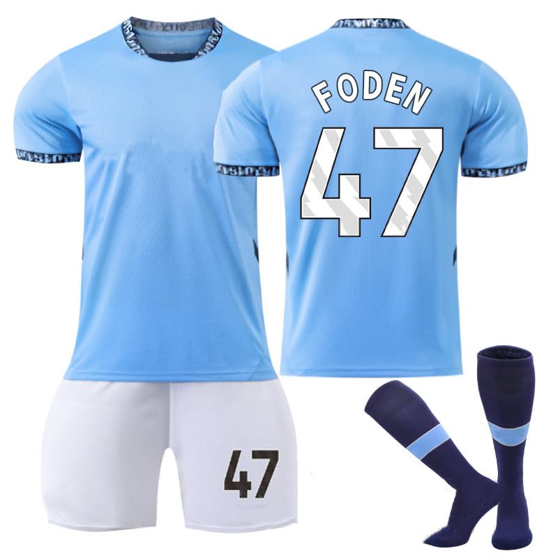 New 24 25 Man Blues City Fußball Jerseys Anzug Trikot Sky Blue Moons Fans...