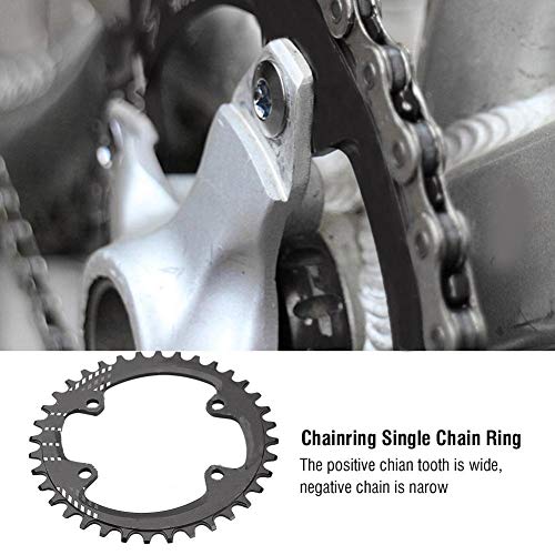VGEBY Bike Chainring, Aluminum Alloy Narrow Wide Single Chain Ring for Shimano M6000 M7000 M8000(Black 36T) - Image 2