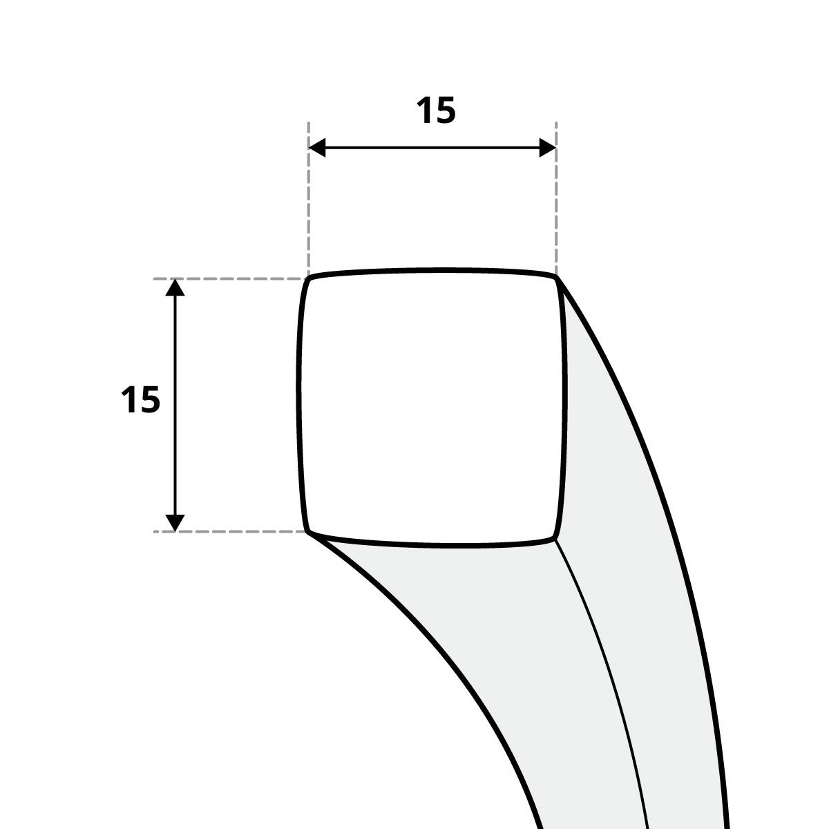 Steigner Cordón de Sellado Cerámico SKD01-15 10 m, 15x15 mm, Blanco Puede Soportar Temperaturas de hasta 1260°C
