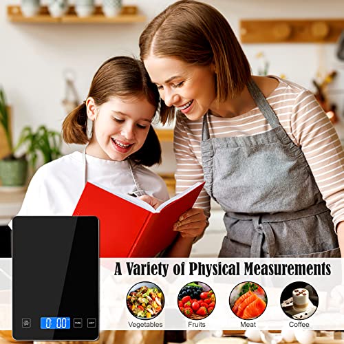 Alltope Food Scale, 22Lb Digital Kitchen Scale Multifunction Scale With Lcd Display, 1G/0.1Oz Usb Rechargeable Washable Healthy Eating Scale Espresso Scale 5 Measurement Units For Home Kitchen Baking #TOP6