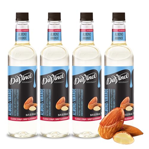 Image of DaVinci Gourmet Classic Almond Syrup, 25.4 Fluid Ounces (Pack of 4)
