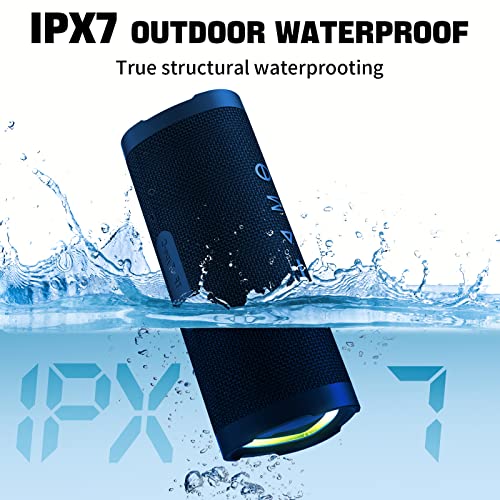 Image of Vanzon Bluetooth Speakers V40 Portable Wireless Speaker V5.0 with 24W Loud Stereo Sound, TWS, 24H Playtime & IPX7 Waterproof, Suitable for Travel, Home&Outdoors - Blue (HIJ)