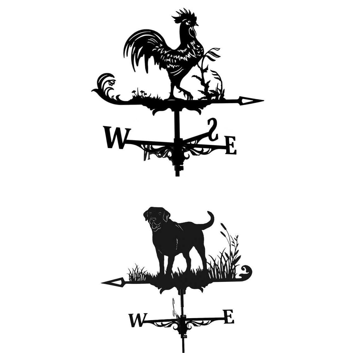 Bnf® 2X Metal Rooster Weathervane Weather Vane Garden Outdoor Yard Farm Decor | Coffee Pods & K-Cups | Garden Decor-image-41