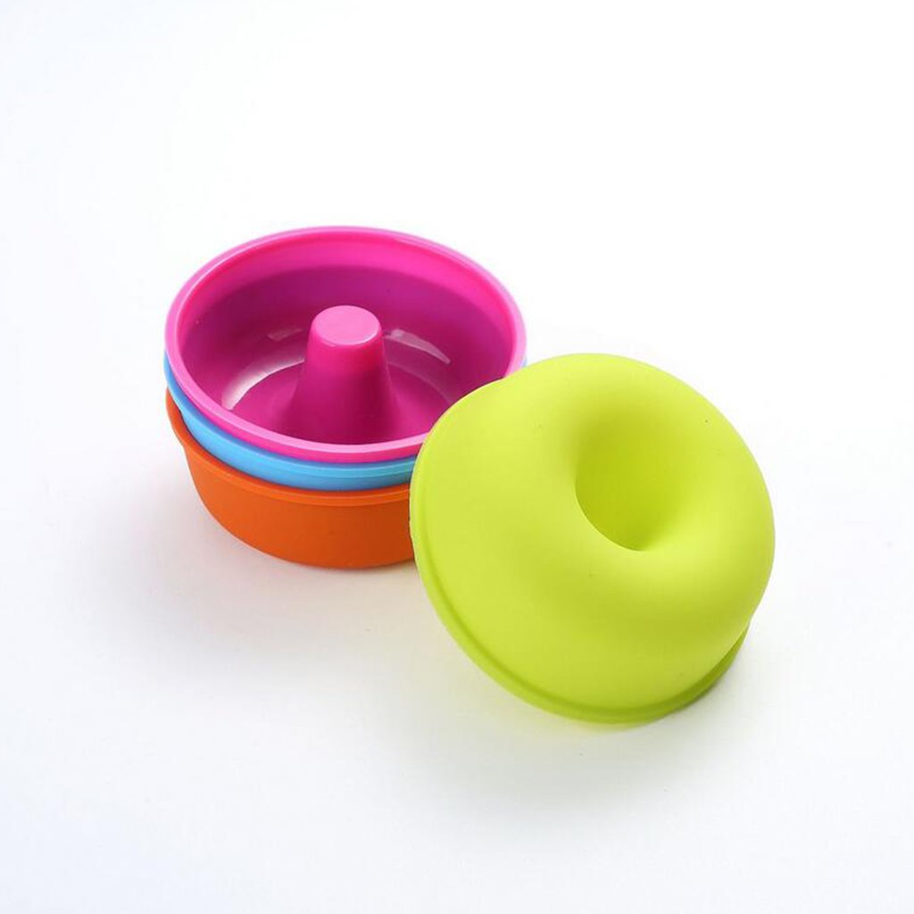 Juego de 3 moldes de silicona para donas y pasteles, 24 piezas
