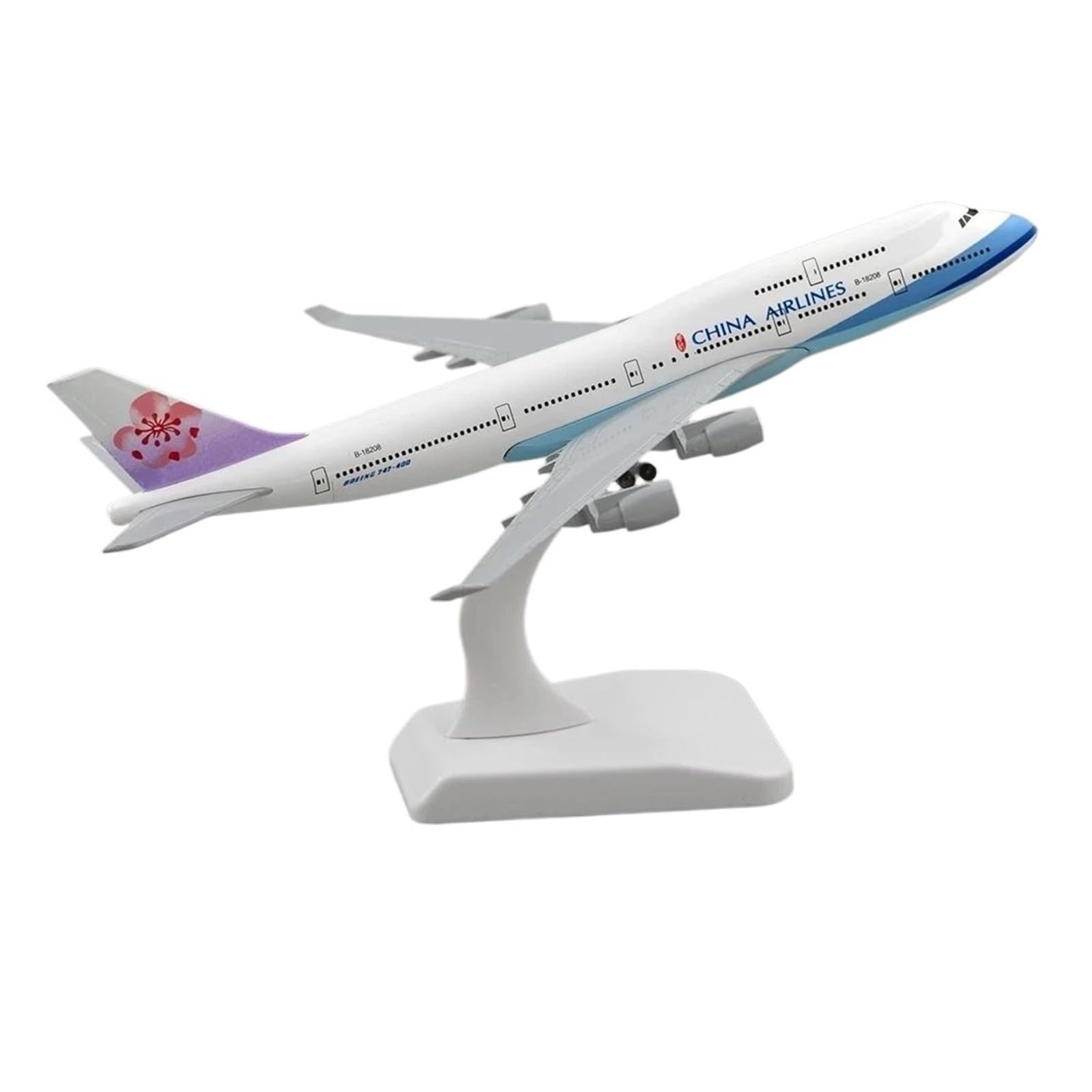 Odlewane zabawki samolotowe 20 cm dla linii lotniczych Boeing B747 z podwoziem Tajwan stopowy model samolotu stojak Diecast samolot z kołami zabawki do zbierania i wyświetlania