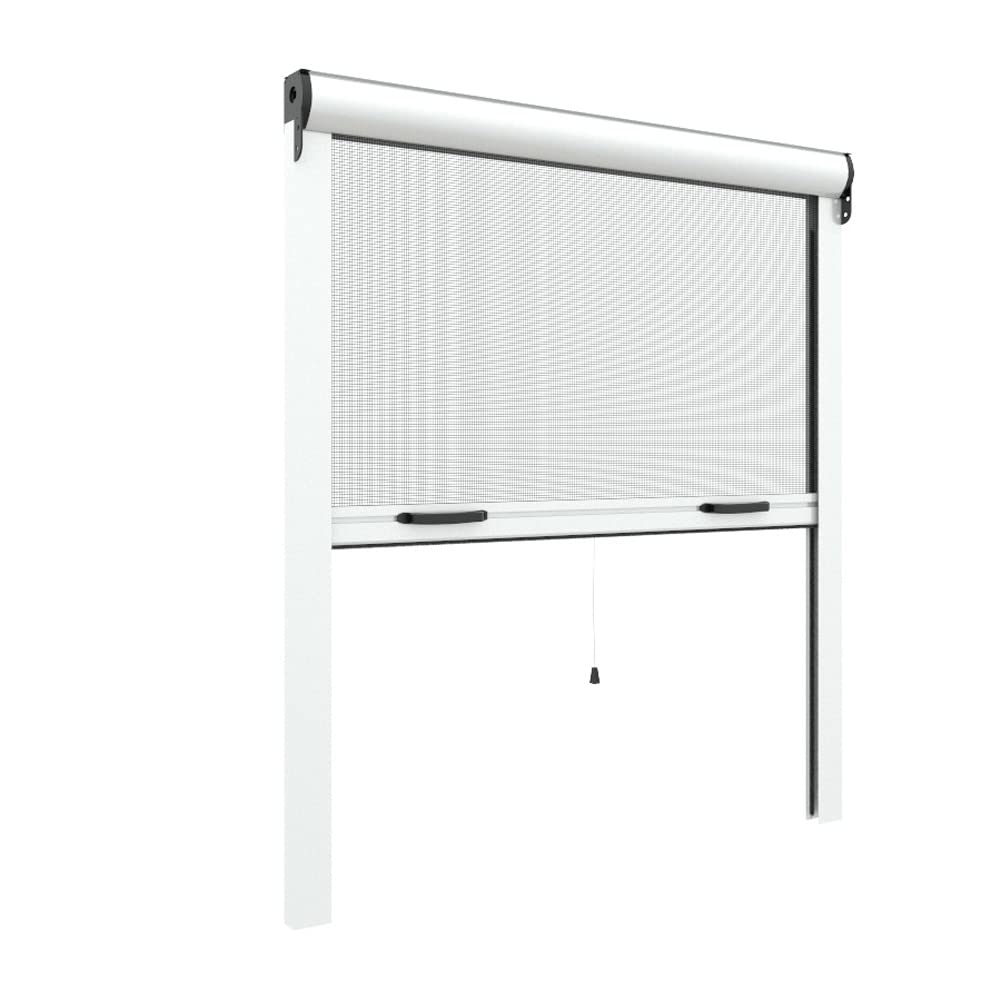 Zanzariera a Molla Universale da 42 mm 80x140 cm in Kit Fai da Te - Riducibile e Regolabile a misura per Finestre Struttura in alluminio 9 colori e diverse misure con accessorio Freno