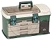 Plano 3-Drawer Tackle Box, Green Metallic/Beige, Premium Tackle Storage, Large (737-002)