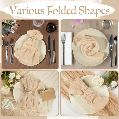 120 Servilletas de Tela Beige 20 x 20 pulgadas Pack miniatura 3