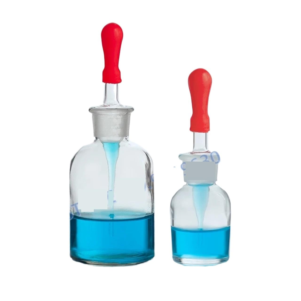 Szklana butelka laboratoryjna na odczynniki, Szklana butelka z zakraplaczem Wielokolorowa kolba laboratoryjna o pojemności 30–125 ml(Brown 60ml 4pcs)