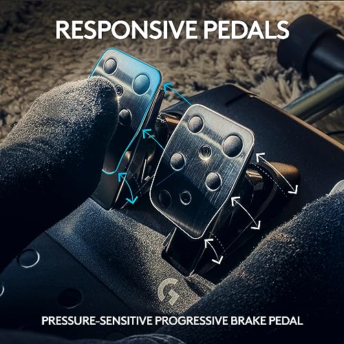 Logitech G 941-000147 923 Racing Wheel And Pedals, Trueforce Up To 1000 Hz Force Feedback, Responsive Driving Design, Dual Clutch Launch Control, Genuine Leather Wheel Cover, For Ps5, Ps4, Pc, Mac thumb #5