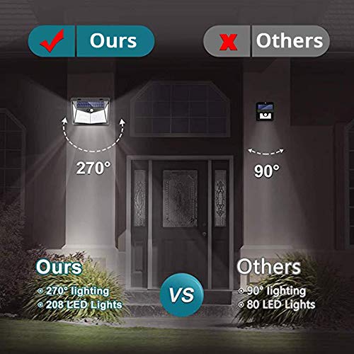 Kit 4 Luminária Solar Parede Ao ar livre 100 led solar luz sensor de movimento à prova dwaterproof á