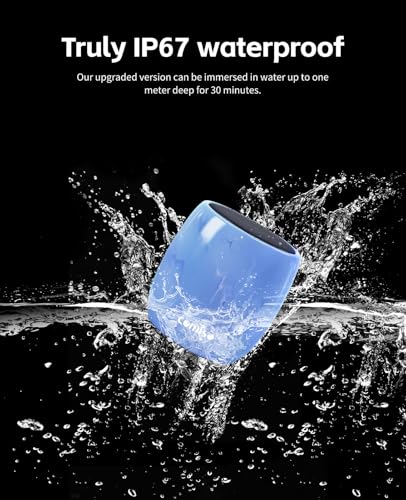 Image of comiso Small Bluetooth Speaker, IPX7 Waterproof Speaker with Robust Bass and Stereo Sound, Wireless Speakers with Hands-Free Call, Portable Speakers for Hiking, Car or Trip, Ideal Gift for Men, Women
