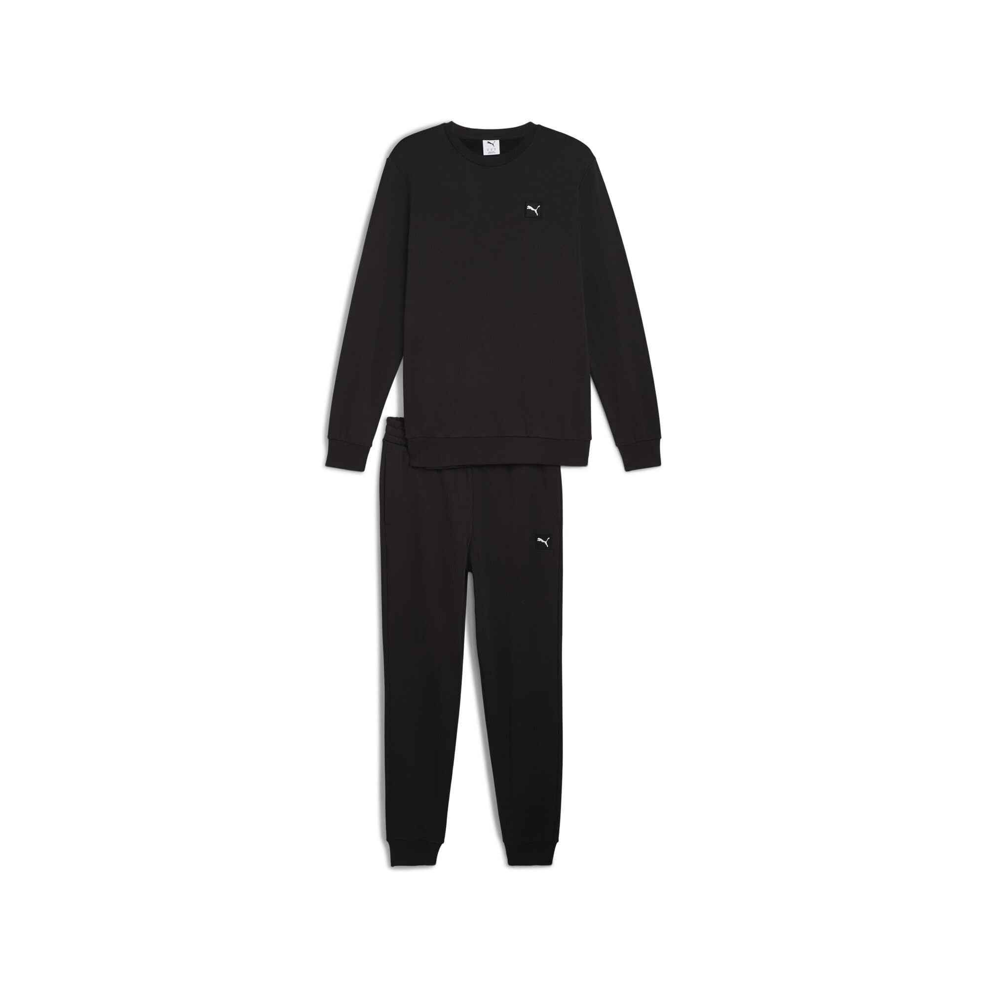 Men, ESS Elevated Crew Sweat Suit, Black, M, (68817801)