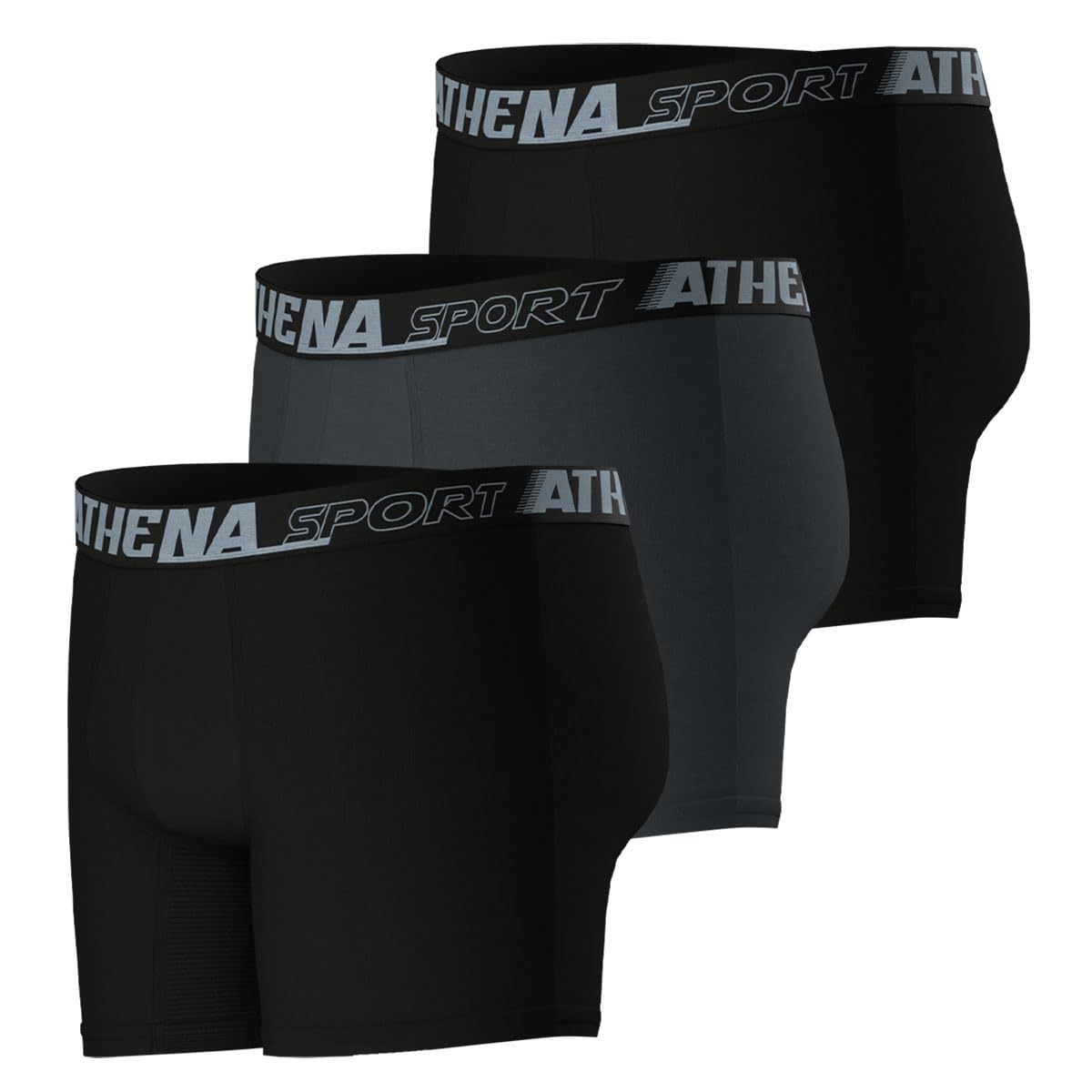 Athena - Lot de 3 Boxers Longs Homme Sport Air Fit