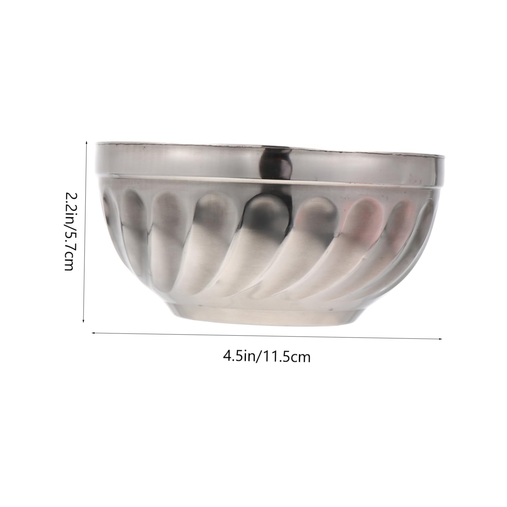 COLLBATH 6-pc Set Double-layer Stainless Steel Bowls Heat Non-slip Storage Bowl