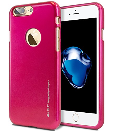 Goospery i-Jelly for Apple iPhone 7 Plus Case (2016) Slim Thin Rubber Case (Metallic HotPink) IP7P-IJEL-HPNK