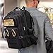 ActiveDoodie Dad Diaper Bag for Men with Removable Patches, Waterproof Tri-fold Changing Pad, Insulated Pouches, Molle Webbing, YKK Zippers, Black