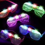iGeeKid 50 Pack LED Glasses Light Up Party Glasses Glow In The Dark Party Supplies Shutter Neon Toys Flashing Glasses Party - Image 2