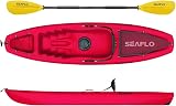 Seaflo Sit on Top Kajak mit Paddel und Angelrutenhalter -rot-