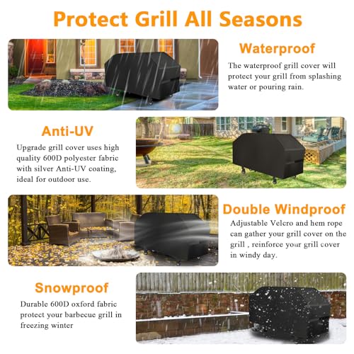 Image of Griddle Cover 600D Heavy Duty for Blackstone 36 Inch Griddle Cover Flat Top Grill Cover Blackstone Cover Accessories BBQ Gas Grill Cover Waterproof Windproof Weather