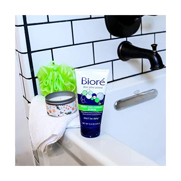 BiorÃ© Pore Unclogging Scrub, Removes Excess Dirt and Oils, Face Scrub, with Salicylic Acid, Oil Free, 5 Ounces (HSA/FSA Approved)