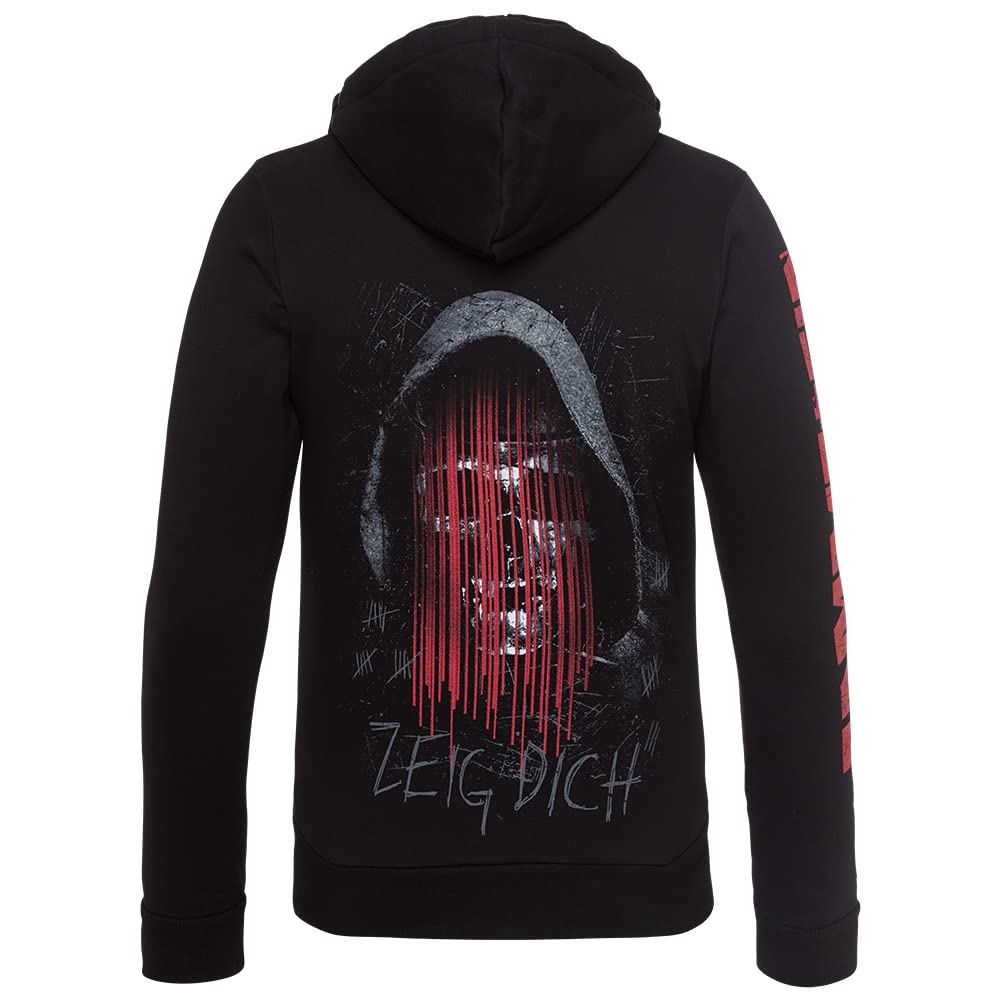 Rammstein Kapuzenjacke Im Namen des Herren schwarz, Offizielles Band Merchandise Fan Zipper mit Brust-, Rücken und Ärmeldruck