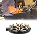 Natural Gas Jet Burner, 10/20/23/32 Tips Round Nozzle Jet Burner for Chinese Wok Range, Wok Burner Cast Iron & Brass, Up to 80,000 BTU/HR (23 Tips)