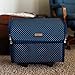 Everything Mary Collapsible Sewing Machine Case, Blue Dot - Craft Rolling Tote Cover Bag with Wheels for Brother, Singer & Most Machines - Storage Organization Carrying Cart for Accessories