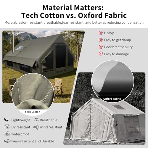 Carpa inflable de camping resistente al viento y lluvia miniatura 5