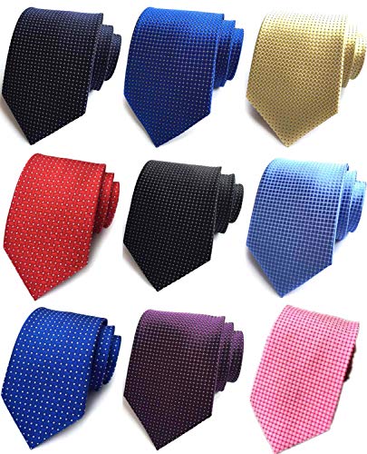 Weishang Lot 6 PCS Classic Men's 100% Silk Tie Necktie Woven JACQUARD Neck Ties (Style 8)