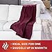 Sunbeam Electric Throw Royal Luxe Microplush Heated Blanket, 4 Heat Settings, 4-Hour Auto Shut-Off, Fast Heating, Warm and Cozy, Cabernet Red Color, 50