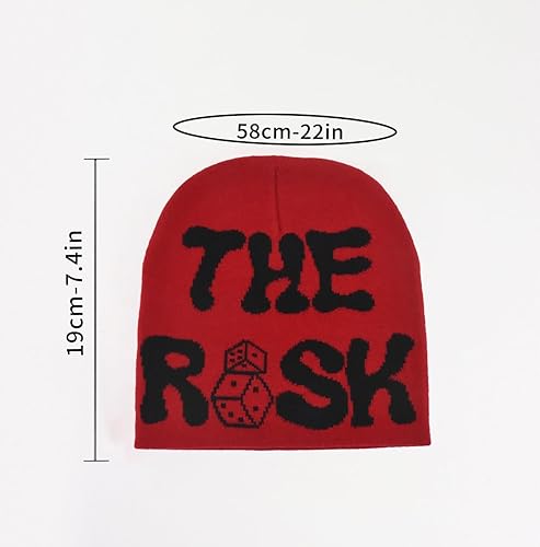 Miniatura 2 de Sombrero de punto con impresión de letras Y2K invierno cálido sombrero de lana moda hip hop tendencia Beanie Pullover Hat Casual Sports para hombres