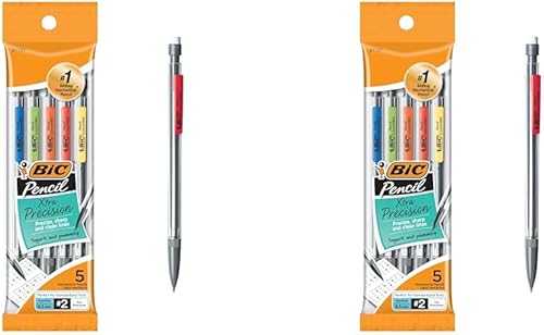 Miniatura 1 de BIC Portaminas Xtra-Precision, barril transparente, punta fina (0.020 in), 5 unidades (paquete de 2)
