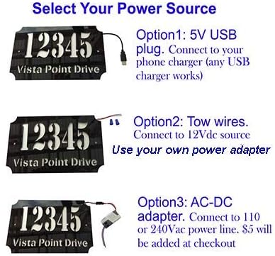 Miniatura 5 de Placa de dirección de casa personalizada, letrero iluminado con luz LED para puerta y nombre de calle, calidad premium, elegante y duradero