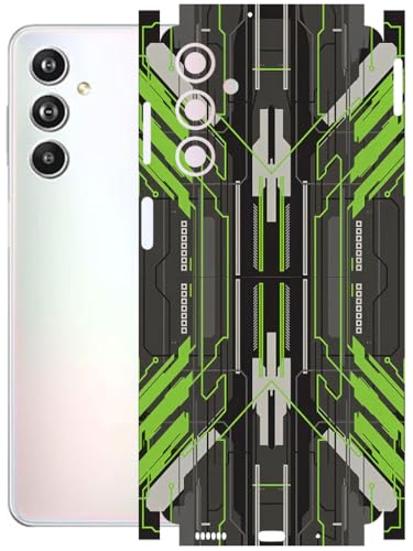 Image of AtOdds - Full Body Back Screen Guard Protector Film - Lamination Wrap Skin Sticker Compatible with Samsung Galaxy F54 (5G) | Scratchproof Matte Finish (Cyber Green)
