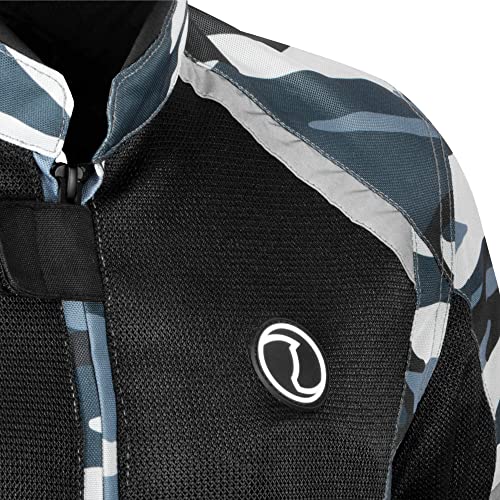 Image of Rynox Urban X - Mesh Motorcycle Riding Jacket | Impact Protection | Abrasion Resistance - Light Camo Black, Large