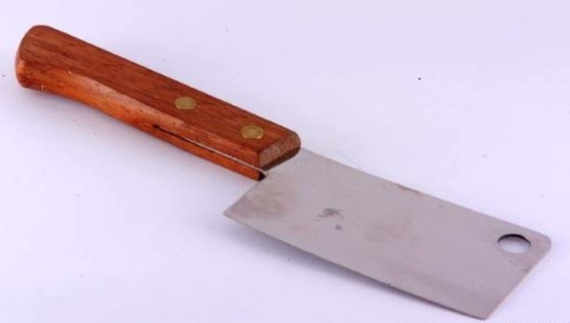 Kitchencookshop Stainless Steel Wood Handle Cheese Cleaver 0619