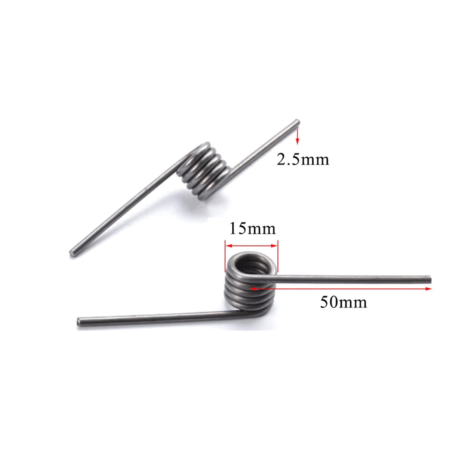 5x Torsionsfedern V-Form – Draht-Ø 2,5 Mm, Außen-Ø 13–20 Mm, 90° /180°, Federstahl, Für Möbel, Industrie & Reparaturen