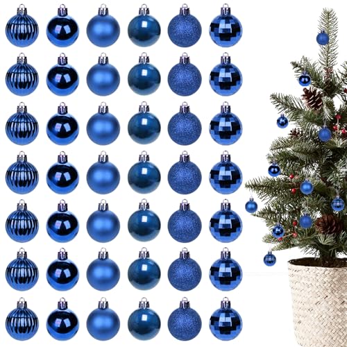 HIGA-JKL Christbaumkugeln Set 42 Stück Mini Weihnachtskugeln aus...