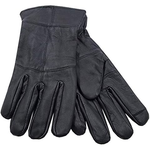 undercover lingerie Mens Headguard Touch Screen Leather Gloves GL619 Black M/L Cover