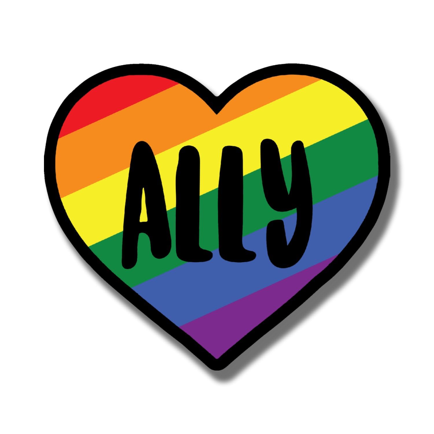 Rainbow Pride Flag Paw Magnet - 5 Inch LGBTQ+ Ally Car & Fridge Magnet, Made In USA