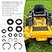 70853 Overhaul Rebuild Seal Retaining Ring Kit for Hydro-Gear Cub Cadet ZA, ZB, ZC, ZD, EZT, ZT-2200 Series, for RZT17, RZT22, RZT42, RZT50, RZT-42, RZT-S42, RZT-L46, RZT-50 Lawn Mower Transmission