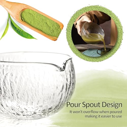 CAMATET Glass Matcha Bowl with Spout