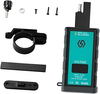Levemolo 1 Conjunto Carregador De Motocicleta Elétrica Suprimentos De Motocicleta Adaptador De Carregamento Rápido Carregador Rápido Com Voltímetro Medidor De Do Carro Carregador
