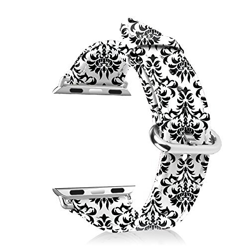 Fintie Apple Watch Band 38mm, Premium PU Leather Strap Wrist Band Replacement with Stainless Metal Clasp for Apple Watch Series 1 Series 2 38mm All Models, Versailles