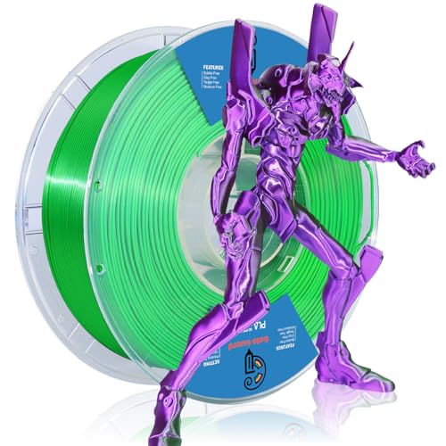Image of Goto Guard Dual Color PLA Silk PLA Filament, Purple Green Dual Color PLA Filament, Multicolor 3D Filament for Most 3D Printer, 3D Printing PLA Filament 1.75mm 1KG(2.2lbs)