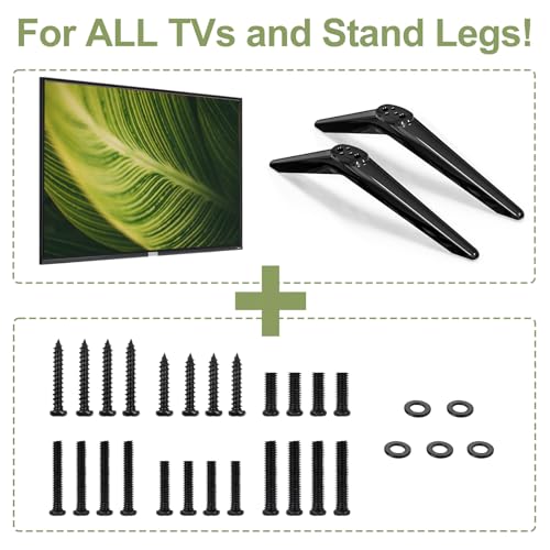 TV Stand Screws and Washers for All TV Stand Legs Screws Kit for TCL Hisense Samsung LG Vizio JVC Onn Sony Toshiba Insignia Westinghouse Philips Sharp Roku TV Legs Universal TV Stand Screws