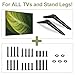 TV Stand Screws and Washers for All TV Stand Legs Screws Kit for TCL Hisense Samsung LG Vizio JVC Onn Sony Toshiba Insignia Westinghouse Philips Sharp Roku TV Legs Universal TV Stand Screws