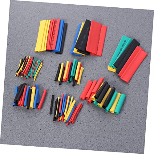 Villcase 164Pcs Tubing Practical Cables Harness Tubes Wrap Heat Sleeving Cords - Tube Wires Color Shrinkable Mixed Assembly& Kit Shrink #TOP1