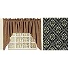 Home collection by raghu 2 piece kingston jacquard swag 72 by 36 inch blacknutmeg  urban country home decor